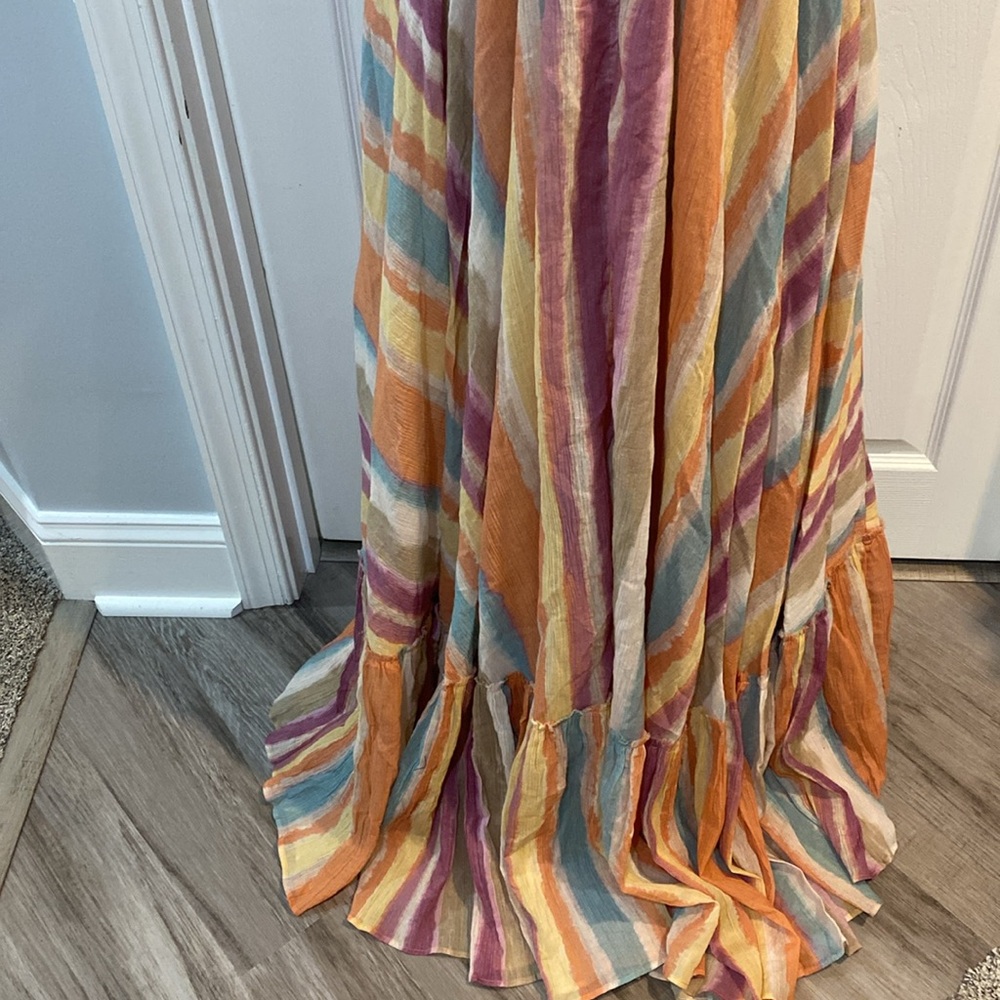 Free People Pastel Multicolor Striped Maxi Dress - Picture 2 of 6